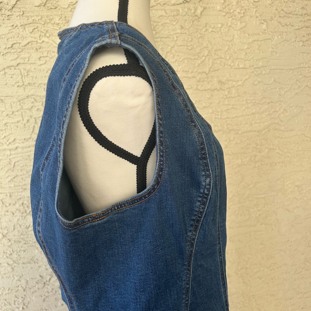 Sofia By Sofia Vergara Blue Denim Midi Dress - image 6